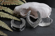 Silver Ornate V-Shaped Saddle Weights #SW03-S - Fux Jewellery