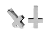 Silver Inverted Cross Ear Weights #EW41 - Fux Jewellery