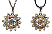 Bronze Seed of Life Mandala Necklace #N65 - Fux Jewellery