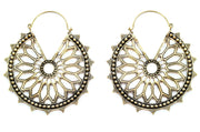 Big Bronze Mandala Earring Hoops #BE01 - Fux Jewellery