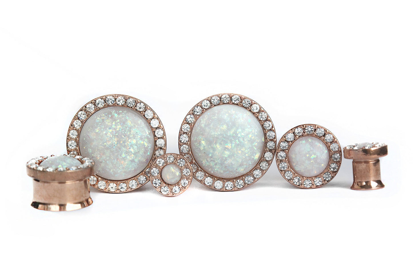 Shiny Rose Gold Opal Plugs #788 - Fux Jewellery