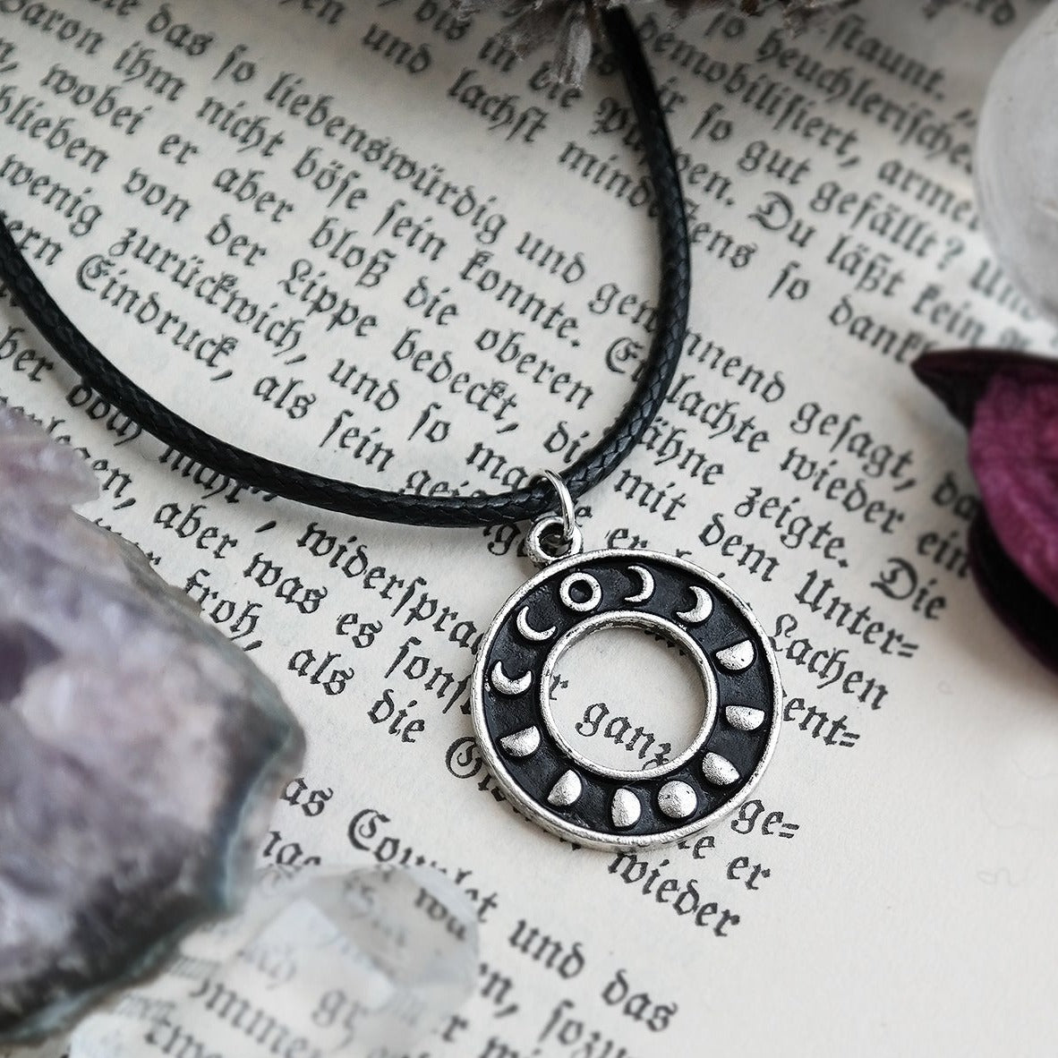 Silver Moon Phase Choker #CH13 - Fux Jewellery