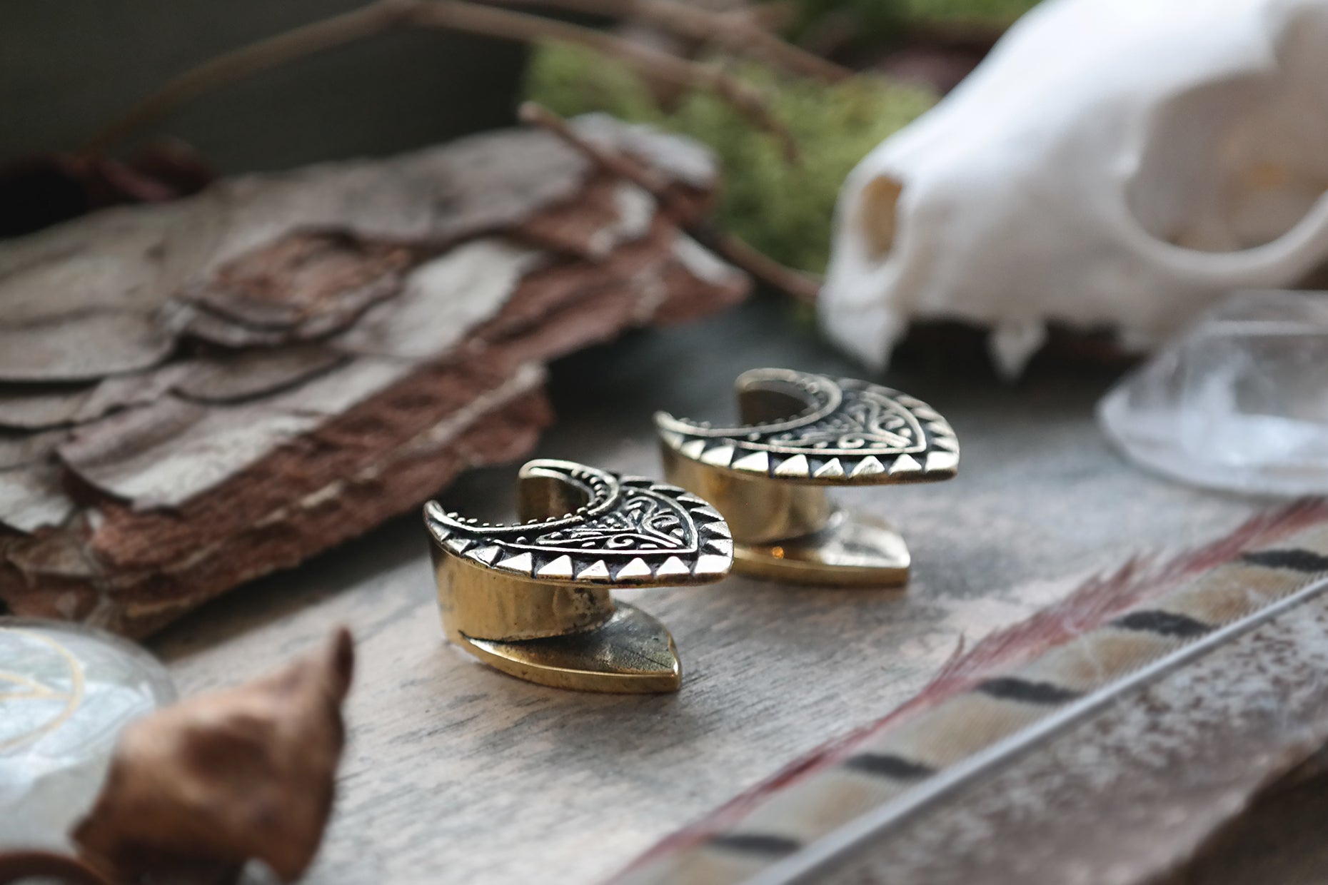 Bronze Aztec Brass Hangers #BH04 - Fux Jewellery