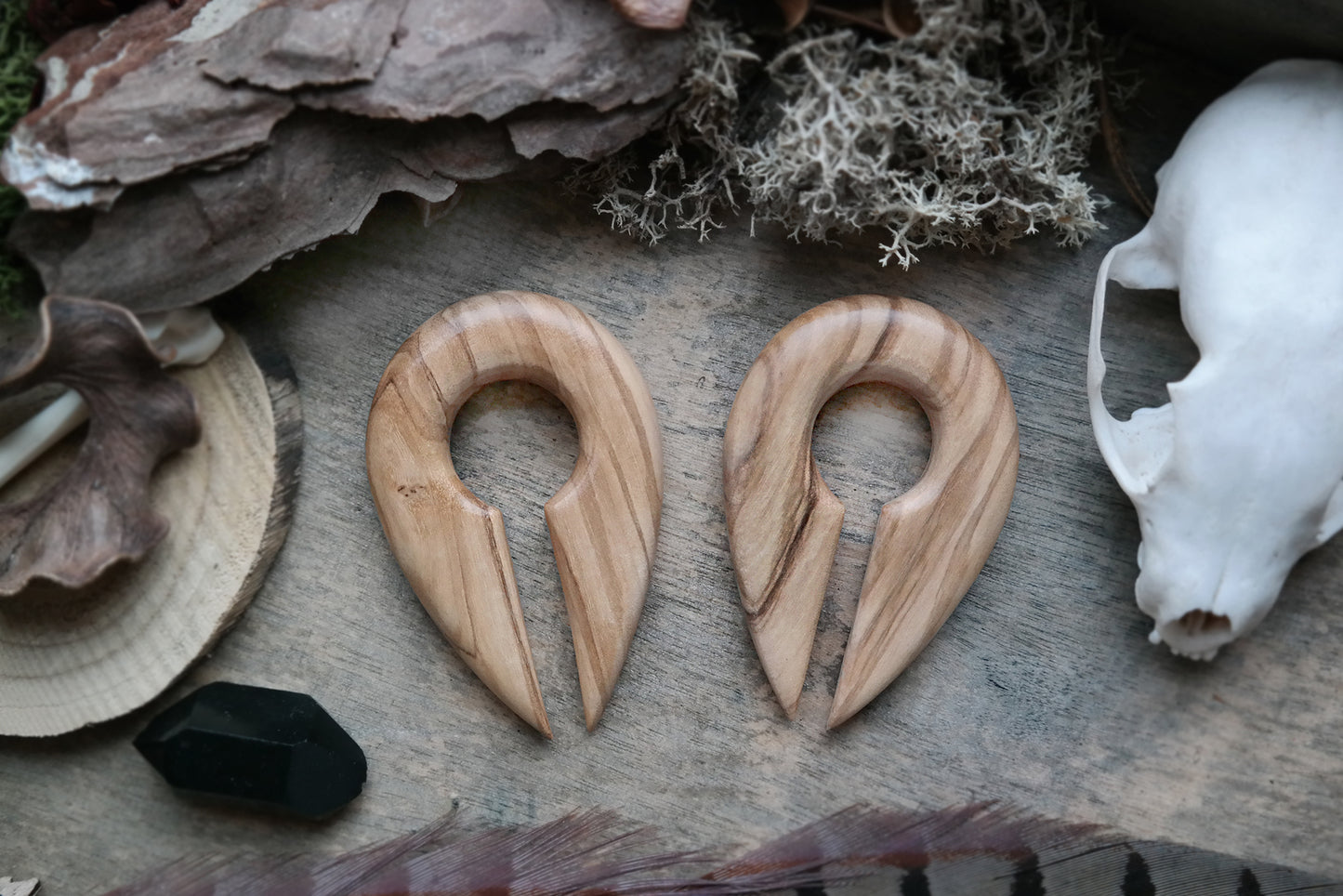 Wooden Teardrop Hangers #WH02 - Fux Jewellery