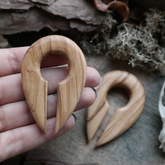 Wooden Teardrop Hangers #WH02 - Fux Jewellery