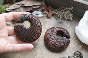 Wooden Flower of Life Ear Weights #WH04 - Fux Jewellery