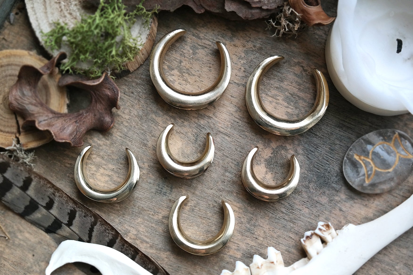 Golden Brass Saddle Spreaders #SW01 - Fux Jewellery