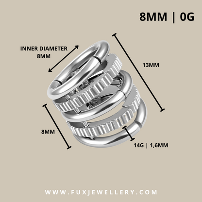 Silver Multi Ring Cuff