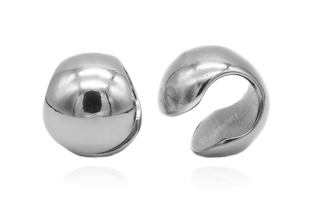 Silver Spherical Ear Weights #EW40-S - Fux Jewellery