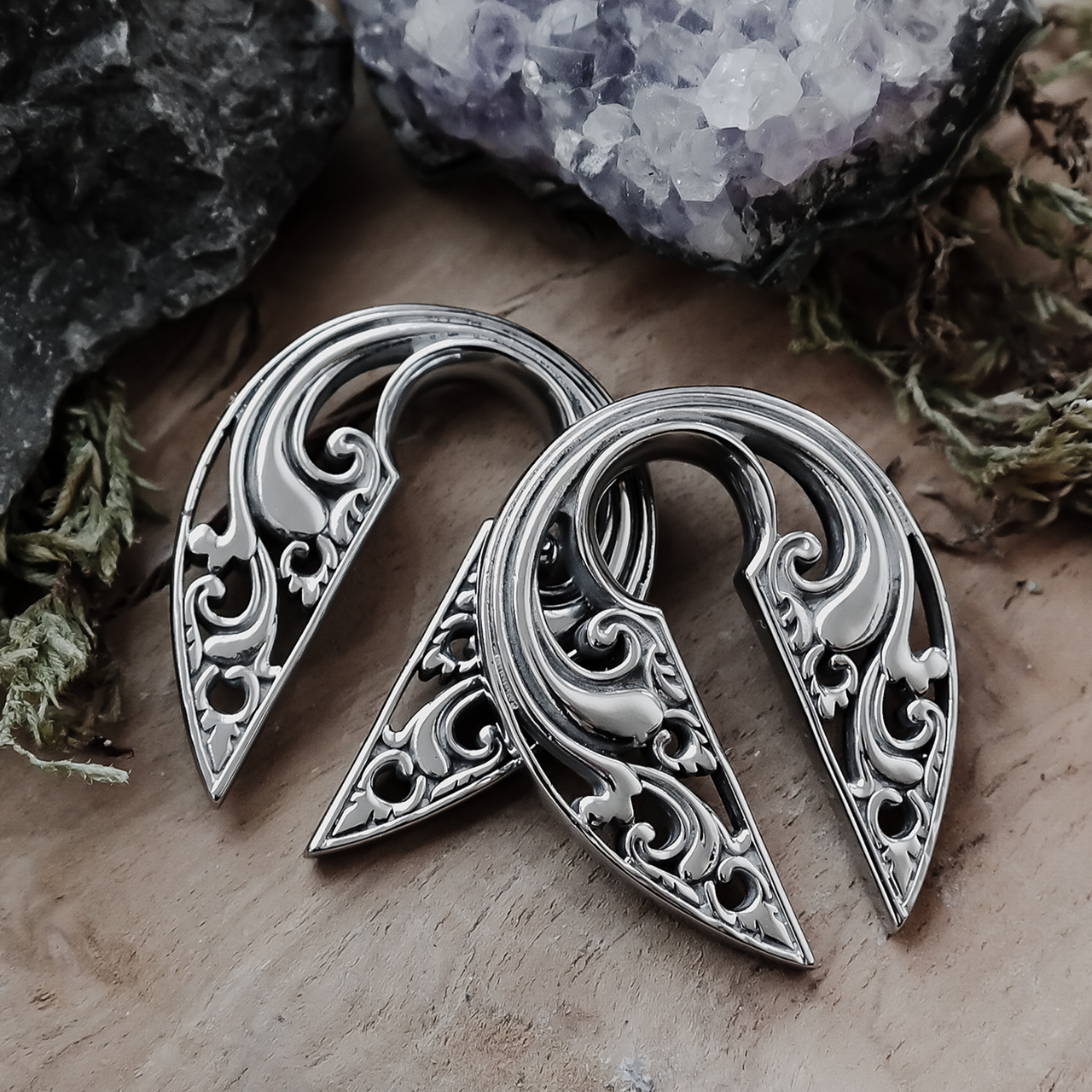Silver Antheia Hangers #EW34-S - Fux Jewellery