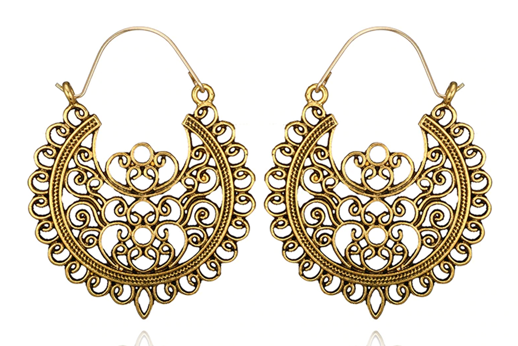 Golden Swan Hoops #BE39 - Fux Jewellery