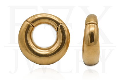 Golden Minimalistic Ring Ear Weights