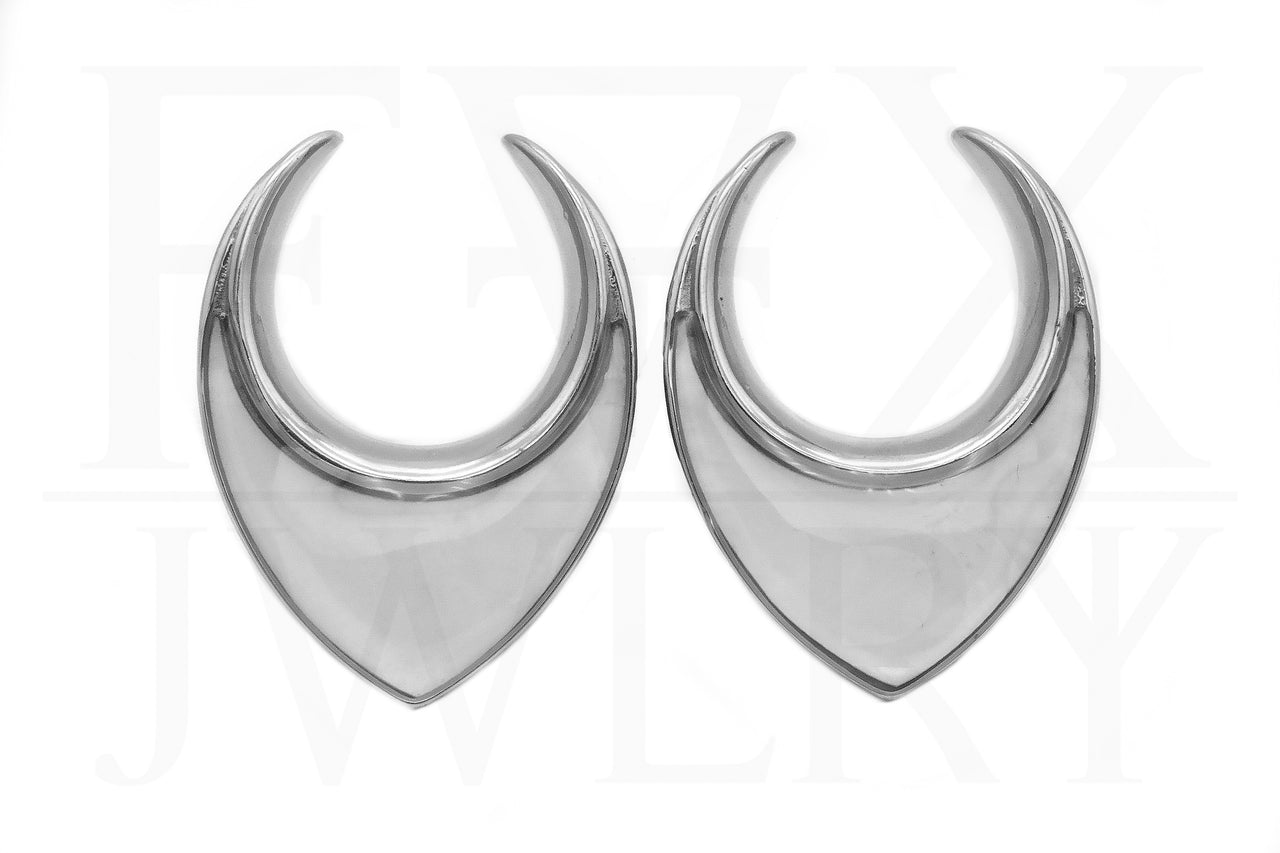 Silver Pearl Ear Hangers