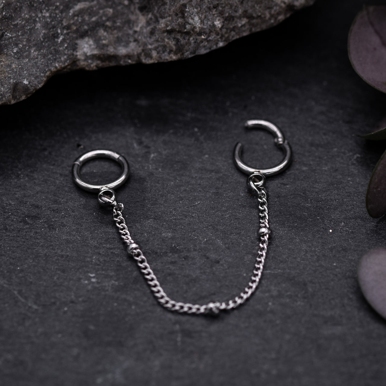 Silver Chain Stack Rings