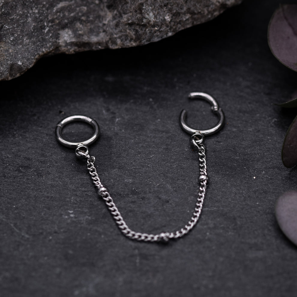 Silver Chain Stack Rings | Piercing | Fux Jewellery