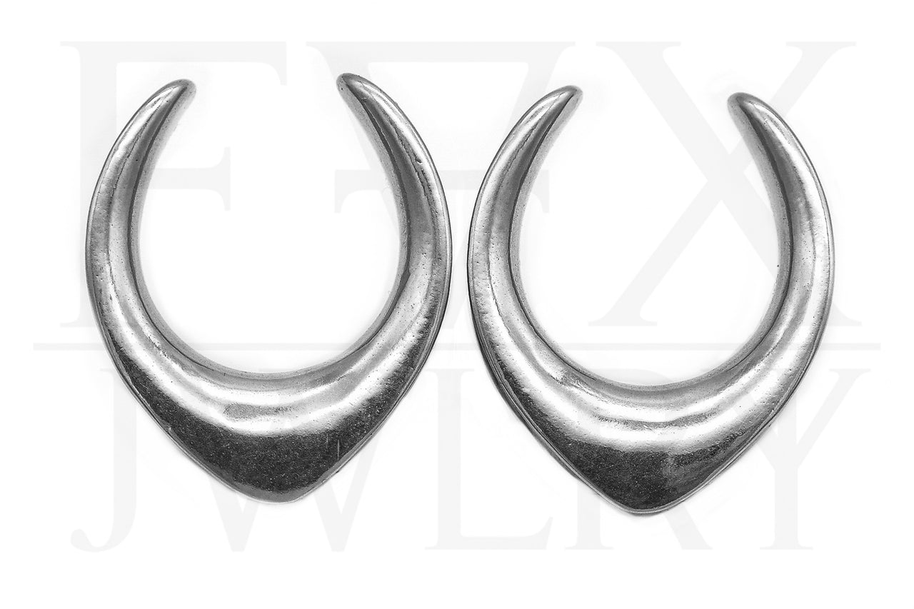 Long V-Shaped Saddle Hangers - Silver