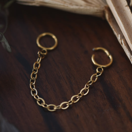 Golden Chain Stack Rings