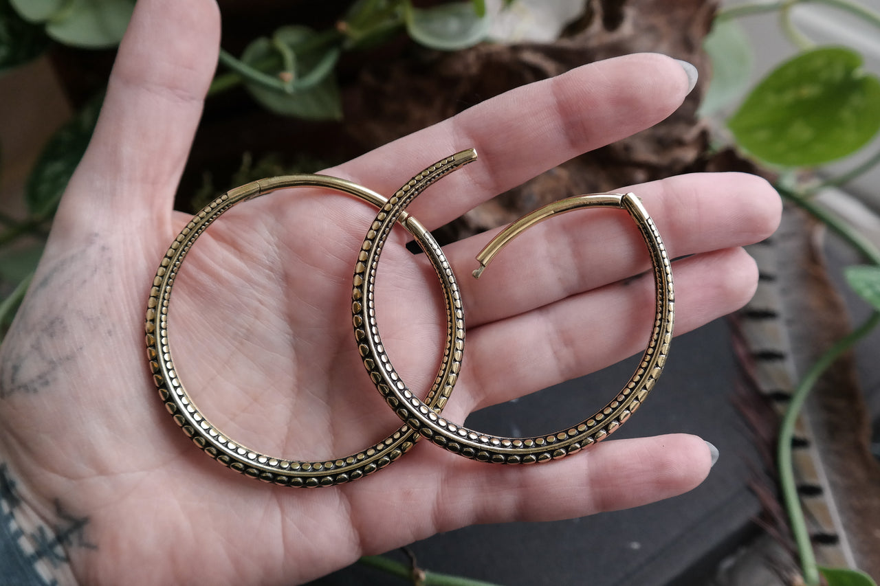 Large Tribal Clicker Hoops