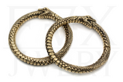 Golden Ouroboros Snake Ear Weights