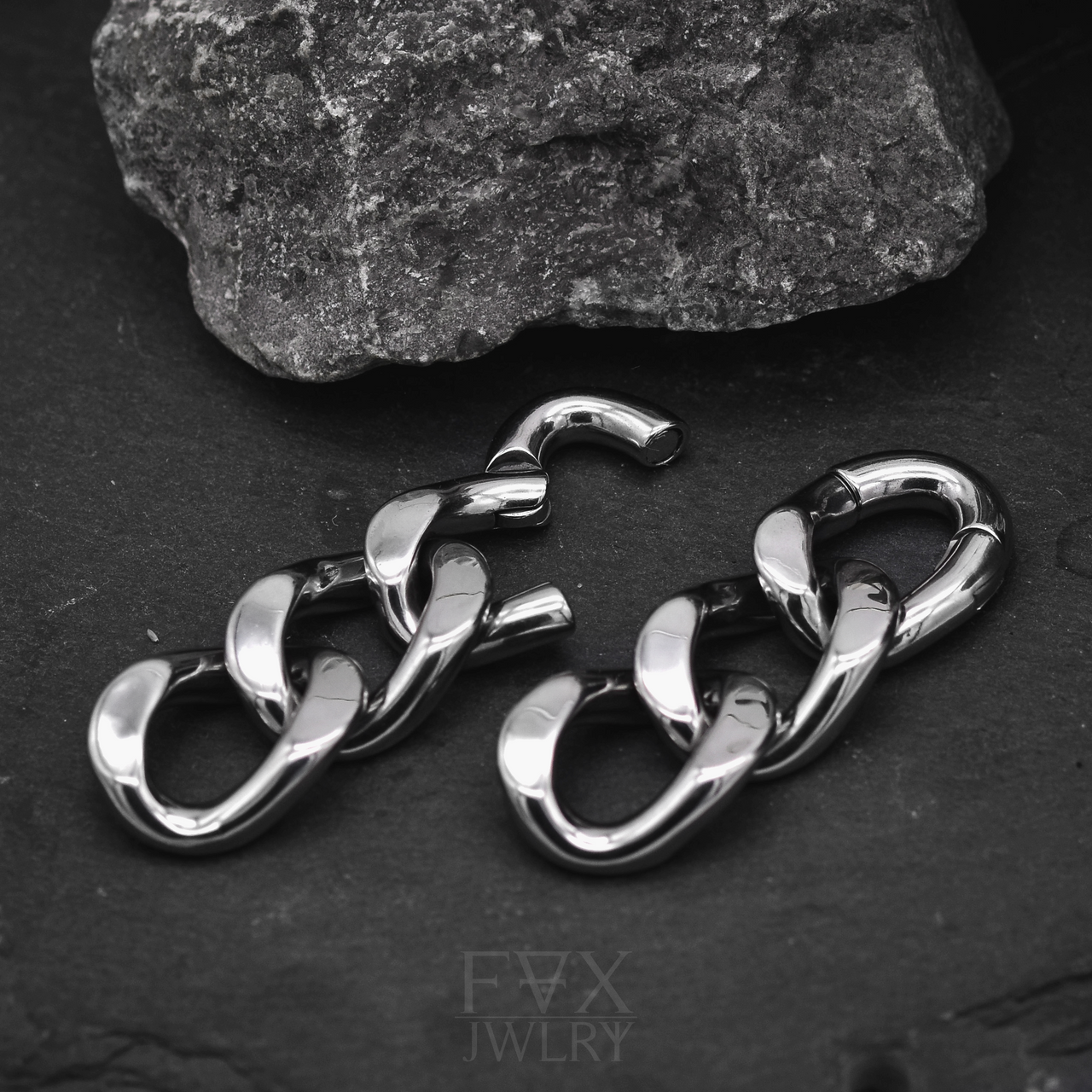 Silver Chain Ear Weights