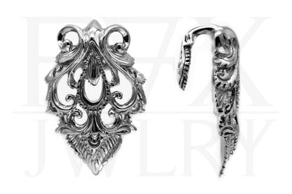 Silver Baroque Ear Weights