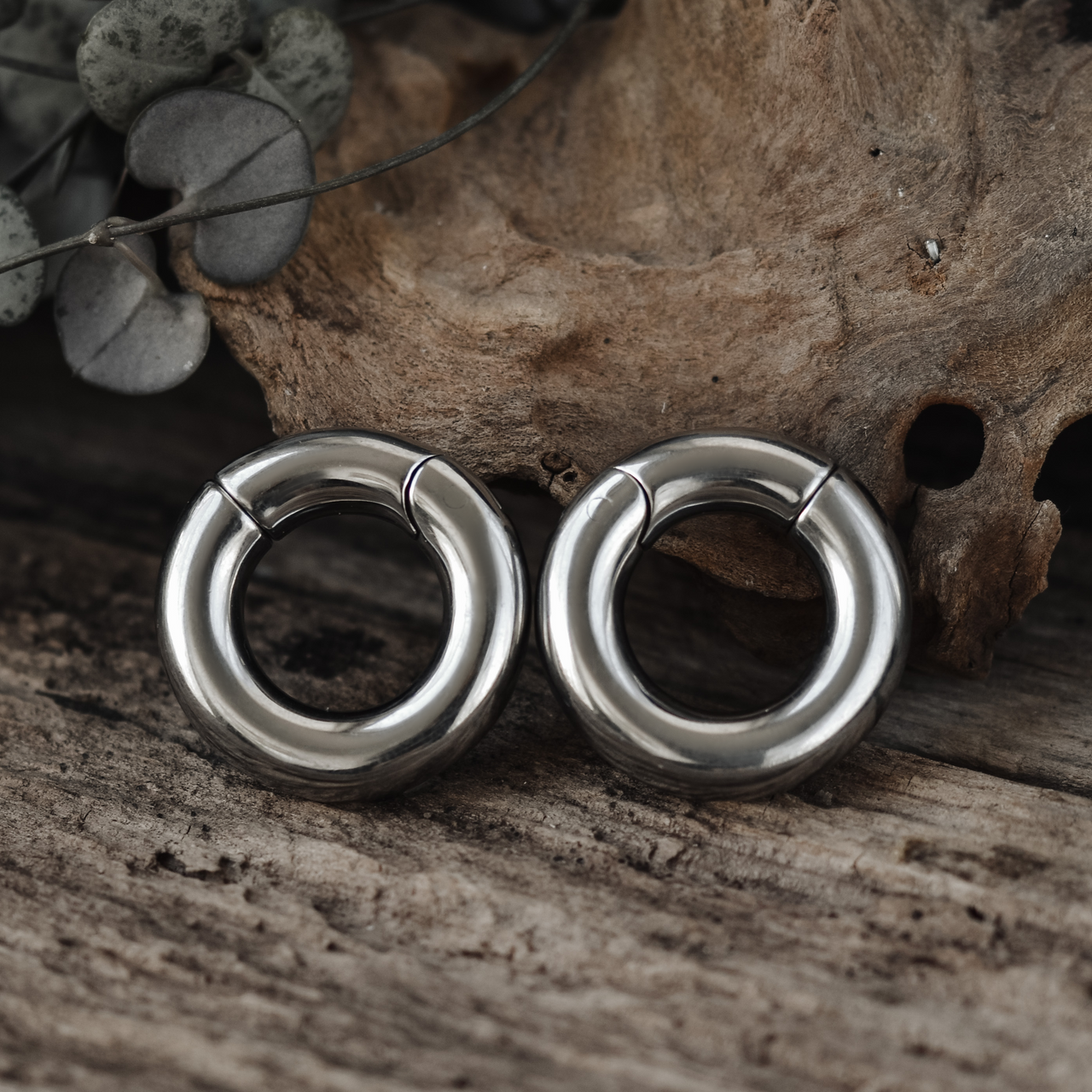 Silver Donut Ring Ear Weights