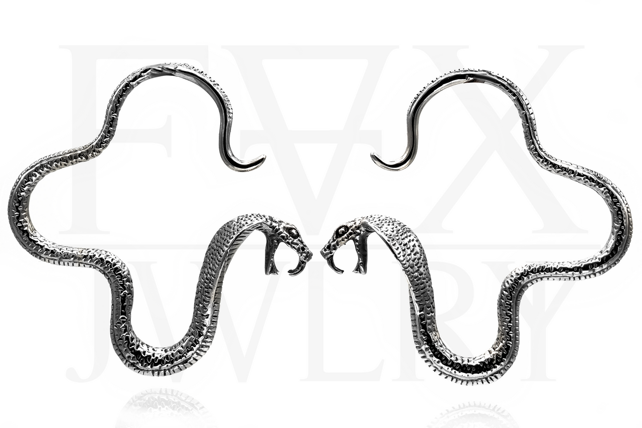 Silver Cobra Ear Weights