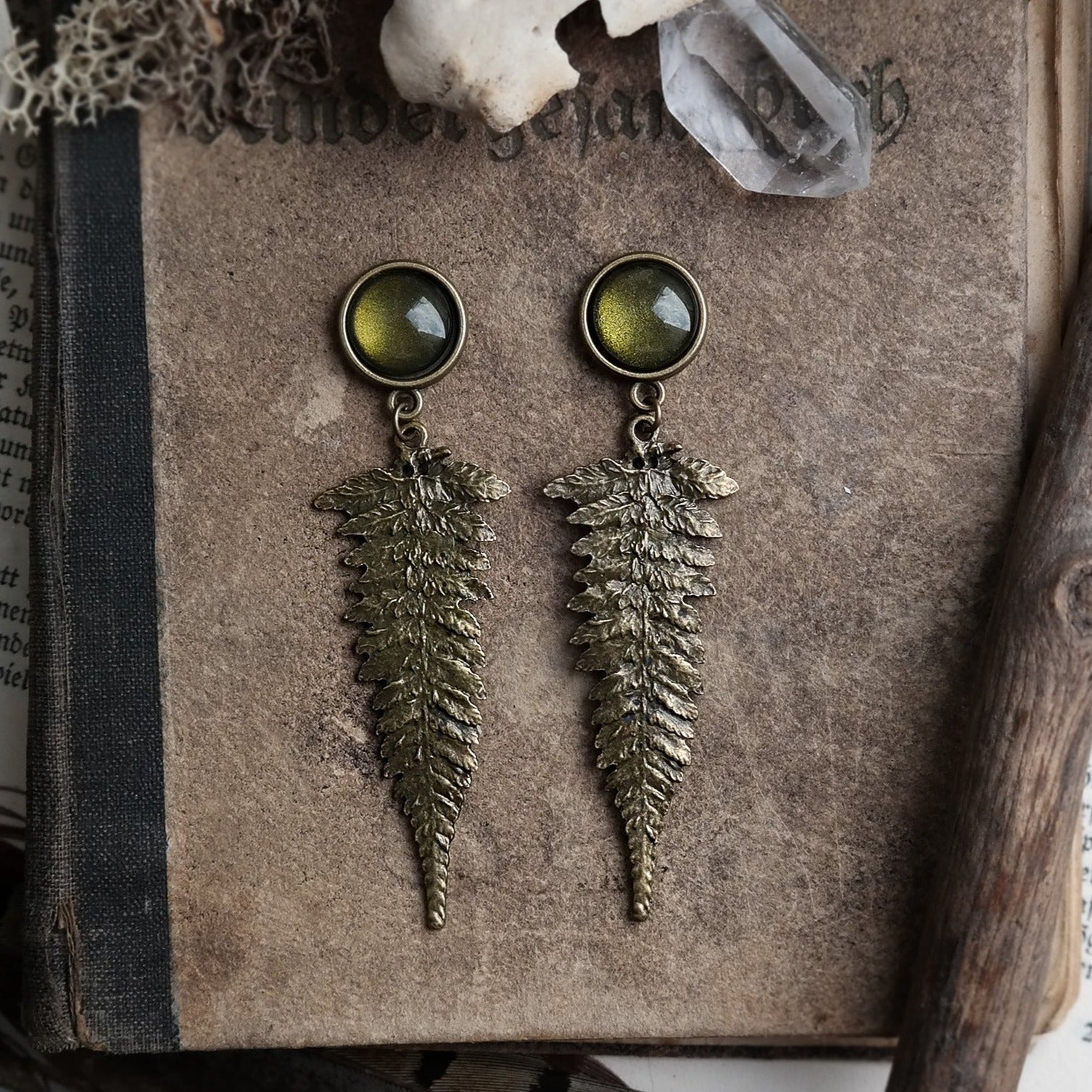 Bronze Fern Plugs #P18 - Fux Jewellery